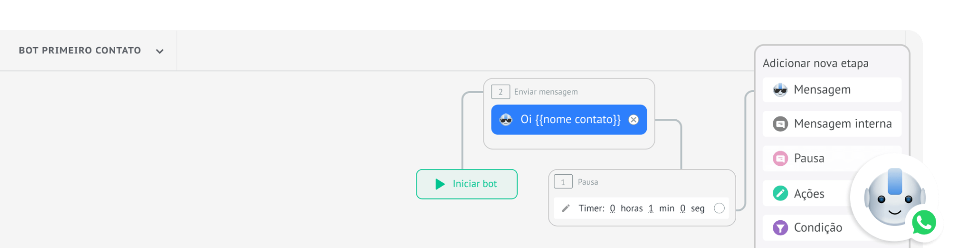 Responda rápido com chatbots do WhatsApp